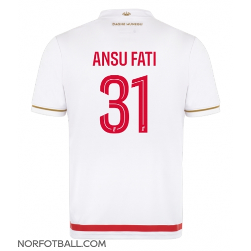 Billige Fotballdrakt AS Monaco Ansu Fati #31 Replika Hjemmedrakt 2025-26 Kortermet Billige Fotballdrakt AS Monaco Ansu Fati #31 Replika Hjemmedrakt 2025-26 Kortermet